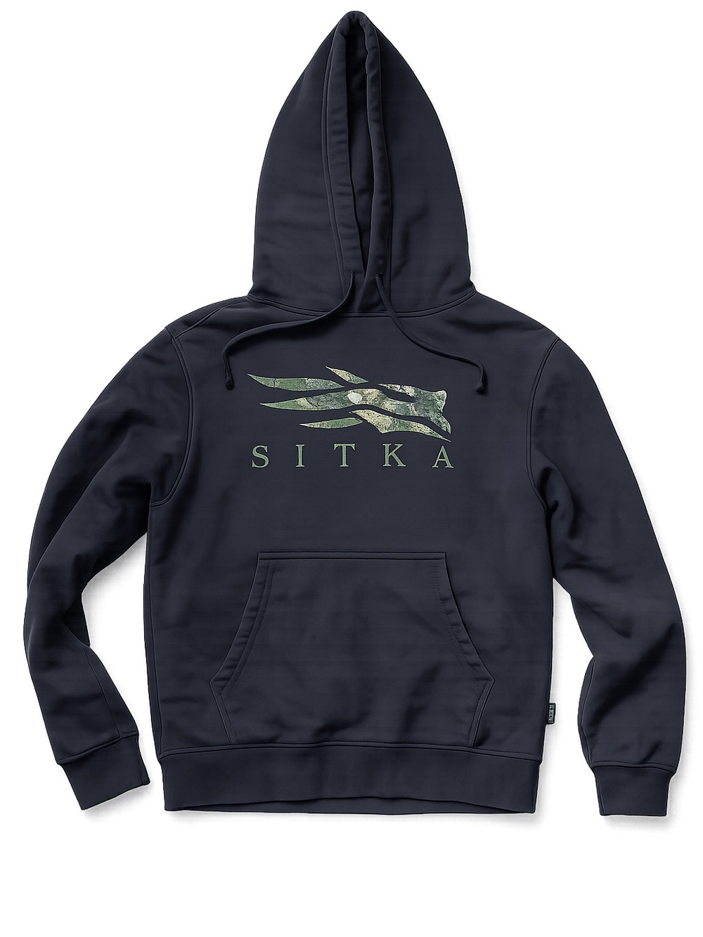 Sitka Men's Navy Logo Hoodie with Camo Accent